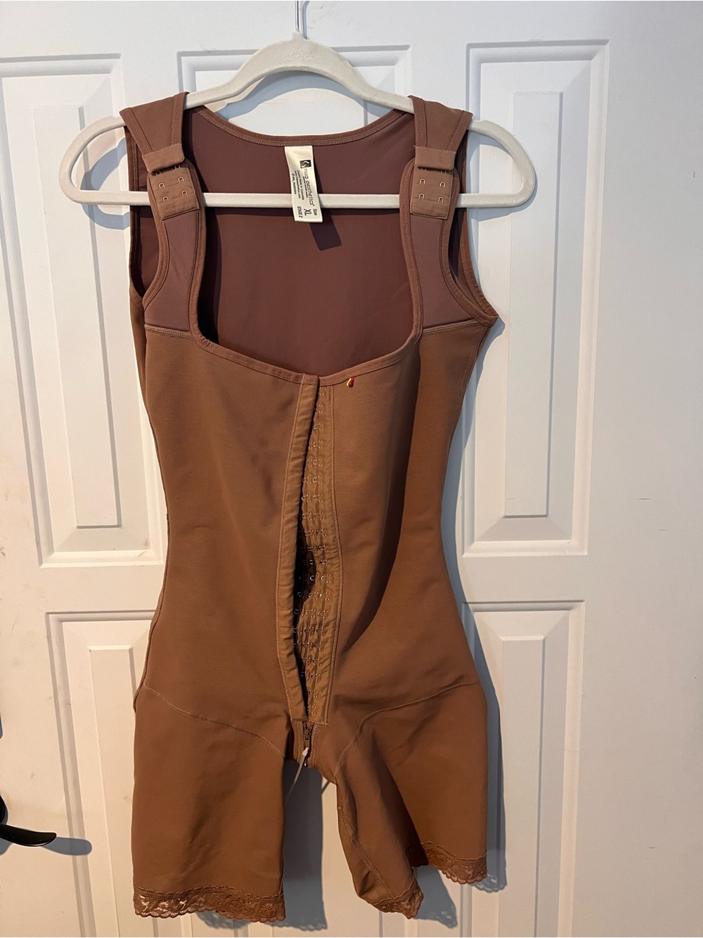 MIA Taupe/Brown Full-Body Shapewear Bodysuit with Adjustable Straps
